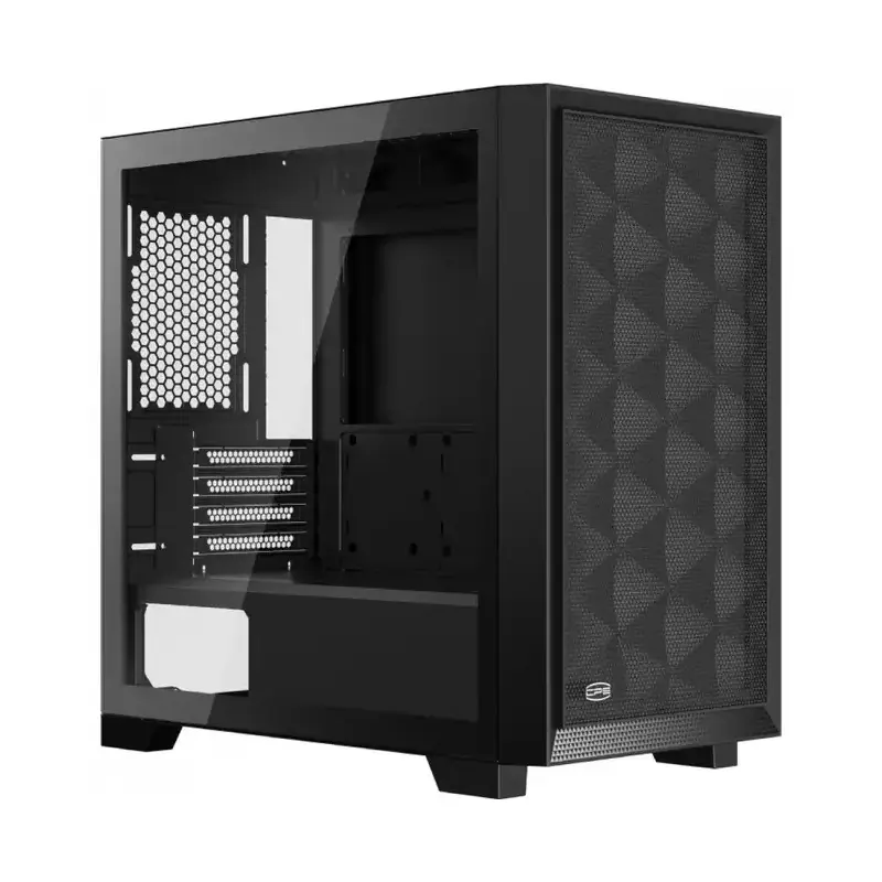 Корпус для ПК PcCooler C3D310 BK ARGB, Midi Tower, чёрный, под mATX, mITX, подсветка ARGB, фото 2