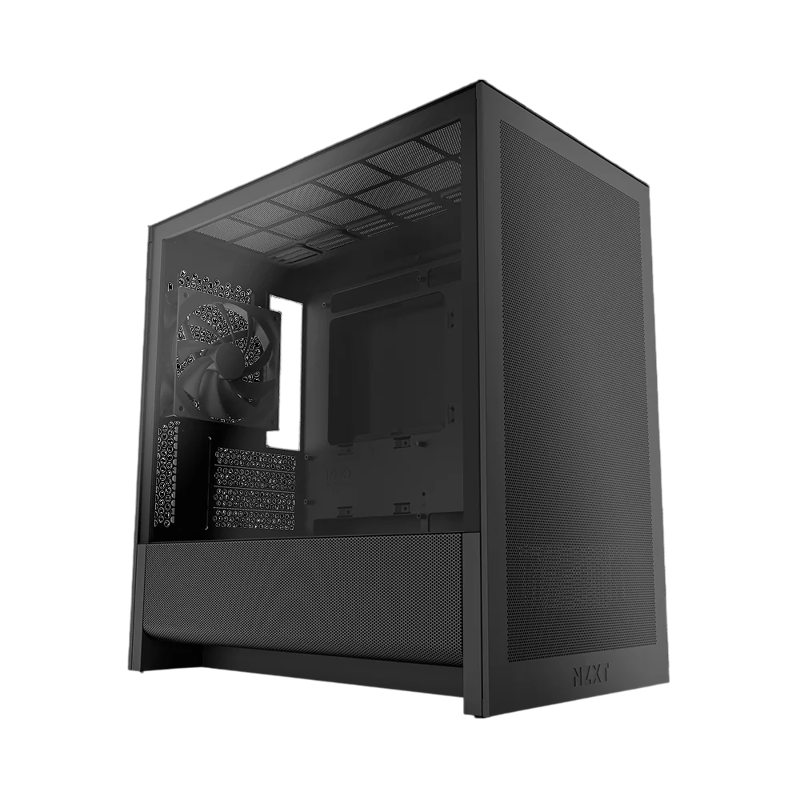 Корпус для ПК Nzxt H3 Flow, Midi Tower, чёрный, под mATX, mITX, материал закалённое стекло, сталь