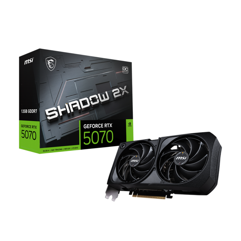Видеокарта MSI GeForce RTX 5070 12G SHADOW 2X OC, NVIDIA GeForce RTX 5070, GDDR7