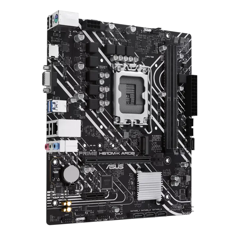 Материнская плата ASUS PRIME H610M-K ARGB, LGA1700, Intel H610, Micro-ATX, DDR5, фото 3