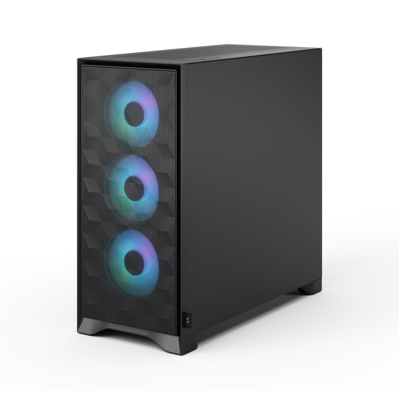 Корпус для ПК Fractal Design Pop 2 Air TG RGB, Midi Tower, чёрный, под ATX, mATX, mITX, подсветка ARGB, фото 3