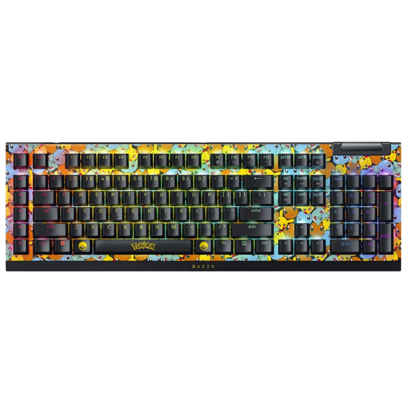 Клавиатура Razer BlackWidow V4 X, проводное подключение, USB-A, жёлтый, чёрный, раскладка RU/US
