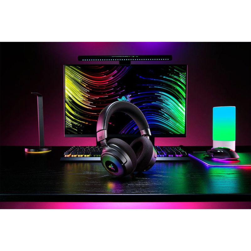 Гарнитура Razer Kraken V4, радиоканал, Bluetooth 5.2, USB Type-A, USB Type-C, чёрный, для геймеров, фото 5