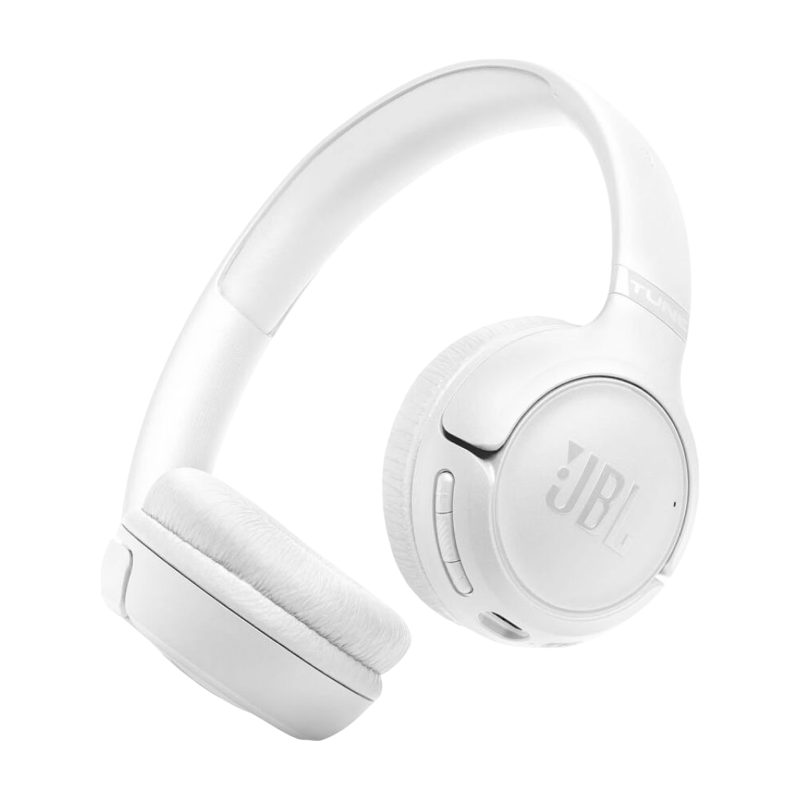 Наушники JBL T530BT, Bluetooth 6.0, USB Type-C, накладные, белый, крепление оголовье