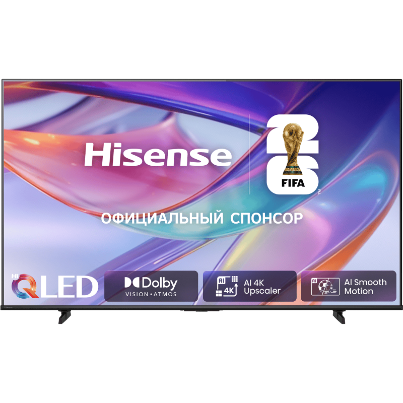 Телевизор Hisense 55E7SRU, 55 дюймов, 4K UHD, QLED, 60 Гц, Smart TV, звук 2х10W