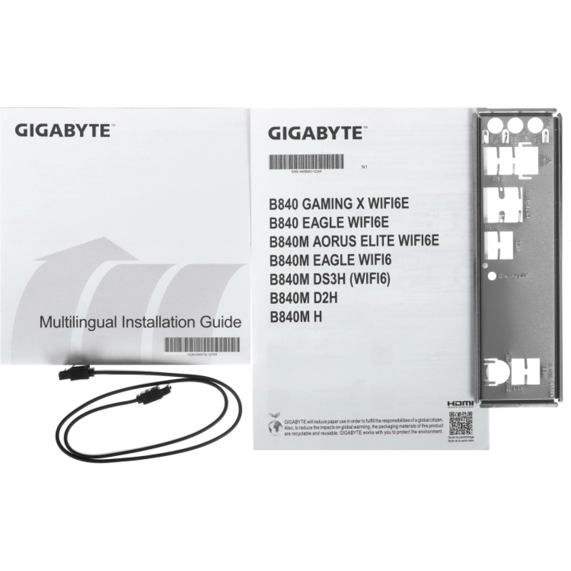 Материнская плата Gigabyte B840M H, AM5, AMD B840, Micro-ATX, DDR5, фото 6