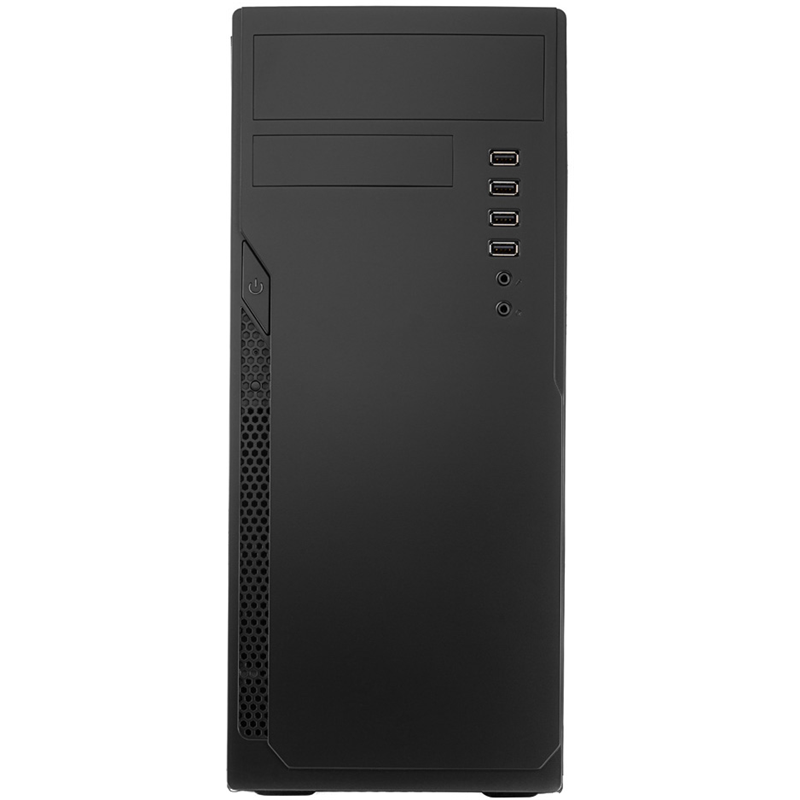 Корпус для ПК Foxline FL-301, Midi Tower, чёрный, под ATX, mATX, Mini-ITX, материал сталь, фото 3