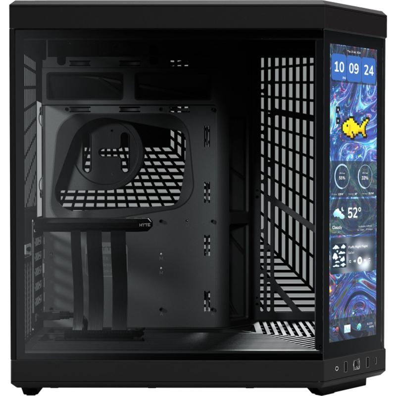 Корпус для ПК Hyte Y70 Touch Infinite, Midi Tower, чёрный, под ATX, E-ATX, mATX, mITX, фото 5
