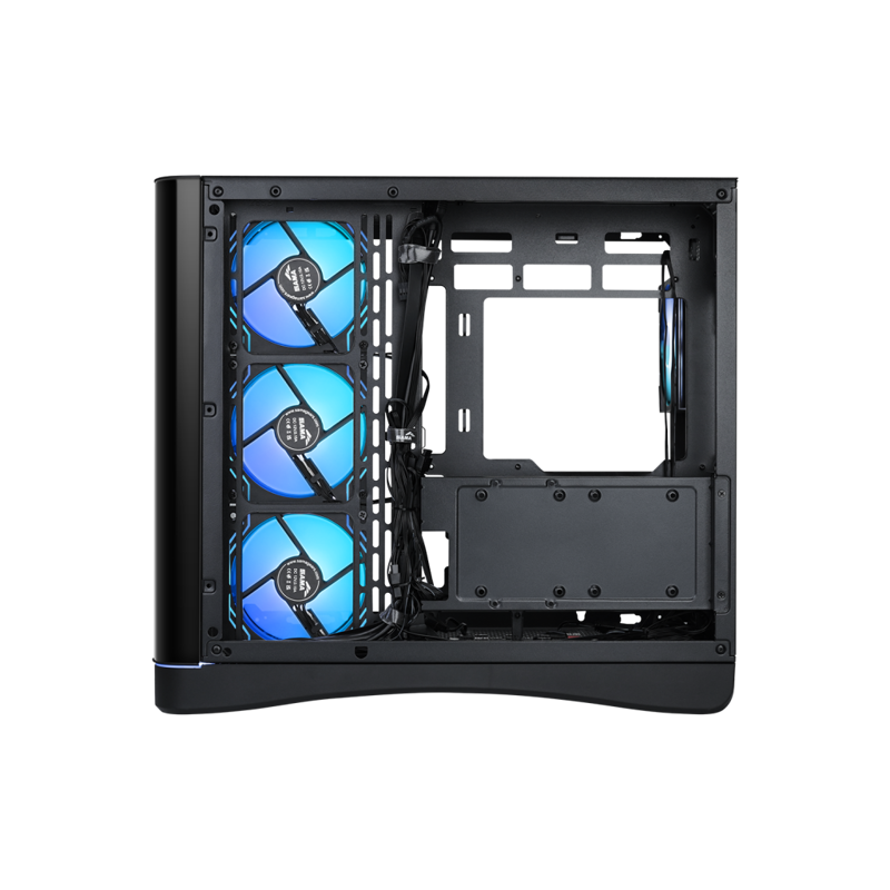 Корпус для ПК Sama V62S, Midi Tower, чёрный, под ATX, mATX, mITX, материал закалённое стекло, сталь, фото 6
