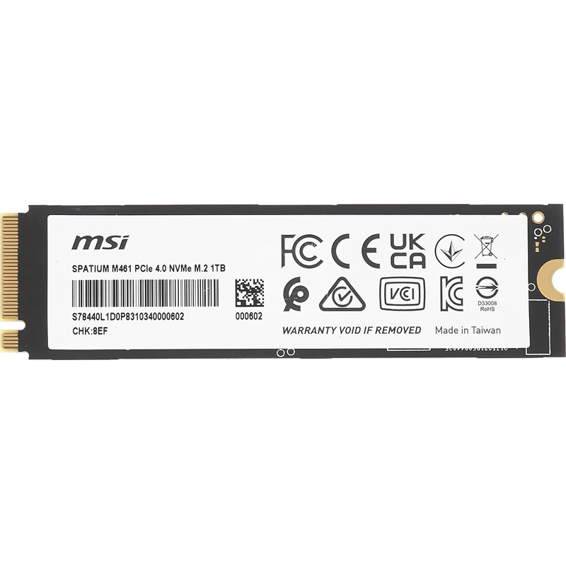 Твердотельный накопитель MSI SSD SPATIUM M461, 1 ТБ, 3D TLC, чтение 5000 МБ/с, 250 ТБ, фото 5