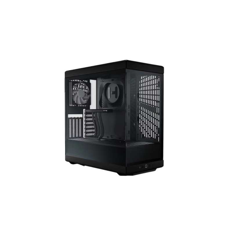 Корпус для ПК Hyte Y40, Midi Tower, чёрный, под ATX, mATX, Mini-ITX, материал закалённое стекло, сталь