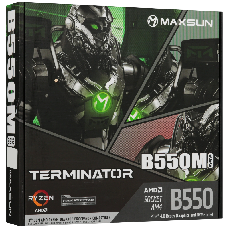 Материнская плата Maxsun MS-Terminator B550M, AM4, AMD B550, DDR4