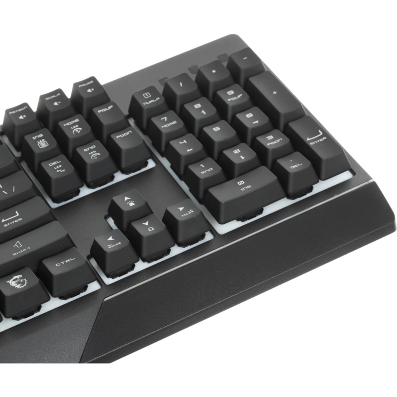Клавиатура MSI VIGOR GK30 RU, проводное подключение, USB-A, плунжерные, чёрный, подсветка, фото 12