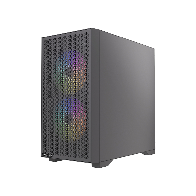 Корпус для ПК Hspd M335, Mini Tower, чёрный, под mATX, Mini-ITX, подсветка ARGB, фото 6