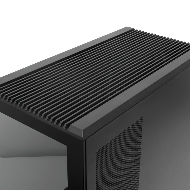 Корпус для ПК Hspd F711, Full Tower, чёрный, под ATX, mATX, mITX, материал закалённое стекло, сталь, фото 9
