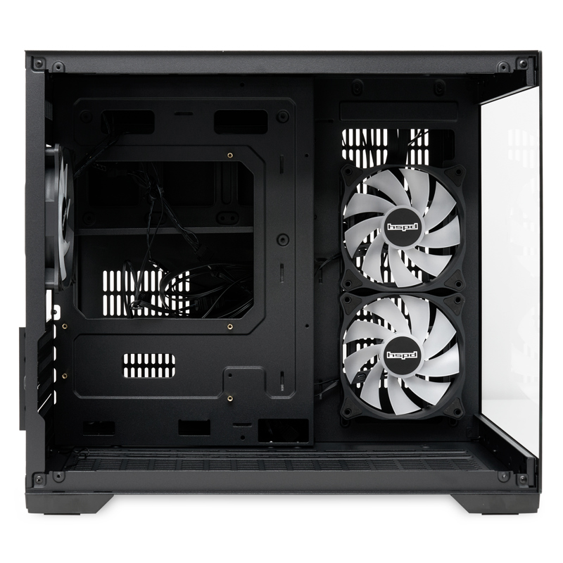 Корпус для ПК Hspd F330, Mini Tower, чёрный, под mATX, Mini-ITX, материал закалённое стекло, сталь, фото 5