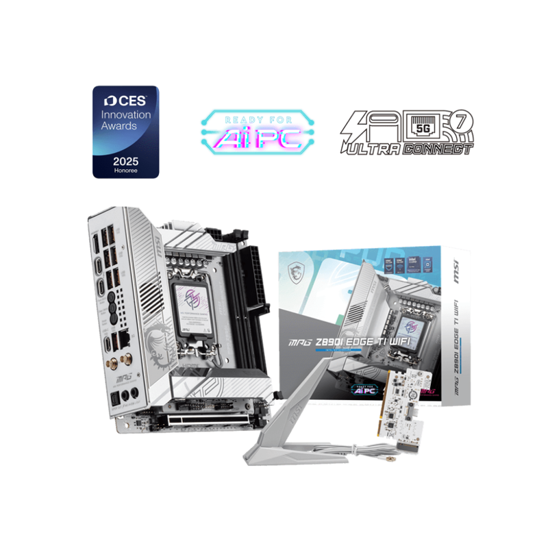 Материнская плата MSI MPG Z890I EDGE TI WIFI, LGA1851, Intel Z890, Mini-ITX, DDR5, фото 16