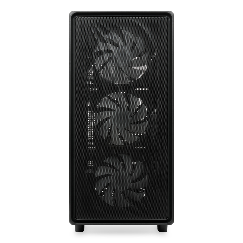 Корпус для ПК Hspd M510, Midi Tower, чёрный, под ATX, mATX, mITX, материал закалённое стекло, сталь, фото 4