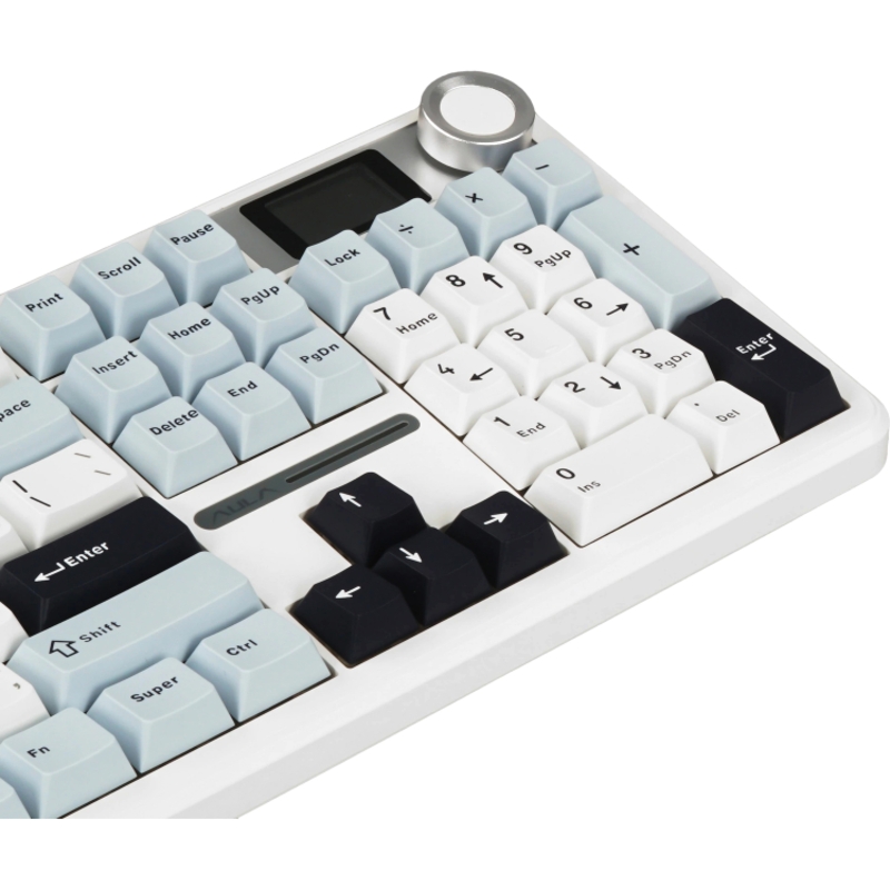 Клавиатура AULA F108 Pro Reaper, USB-A, Bluetooth, радиоканал, механические, белый, подсветка, фото 4