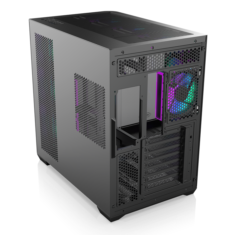 Корпус для ПК Raijintek ATREUS BT7, Midi Tower, чёрный, под ATX, E-ATX, mATX, Mini-ITX, подсветка ARGB, фото 3