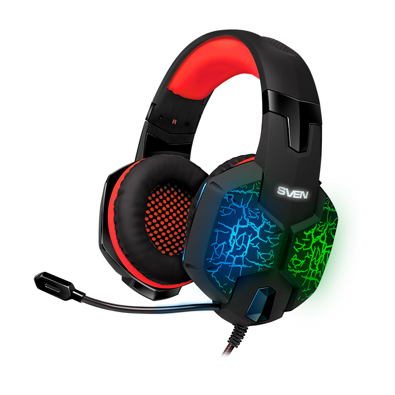 Гарнитура Sven AP-U988MV, проводное подключение, USB Type-A, полноразмерные, чёрный, микрофон на держателе
