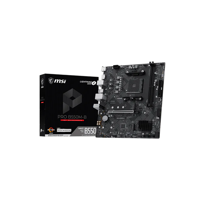 Материнская плата MSI PRO B550M-B, AM4, AMD B550, Micro-ATX, DDR4