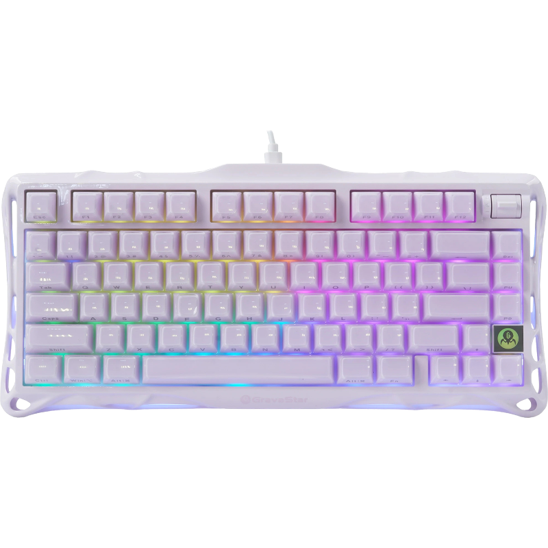 Клавиатура Gravastar Mercury K1 PL, беспроводное подключение, белый