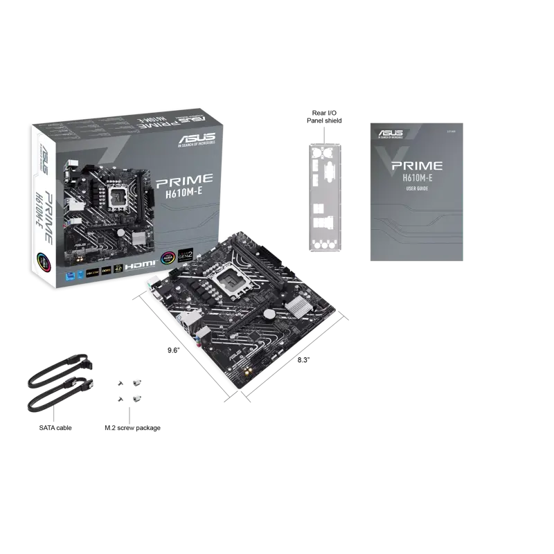 Материнская плата ASUS PRIME H610M-E-CSM, LGA1700, Intel H610, Micro-ATX, DDR5, фото 7