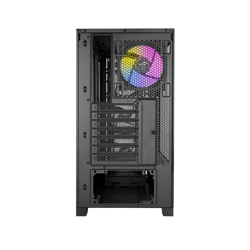 Корпус для ПК Sama V42, Midi Tower, чёрный, под ATX, mATX, mITX, материал закалённое стекло, сталь, фото 2