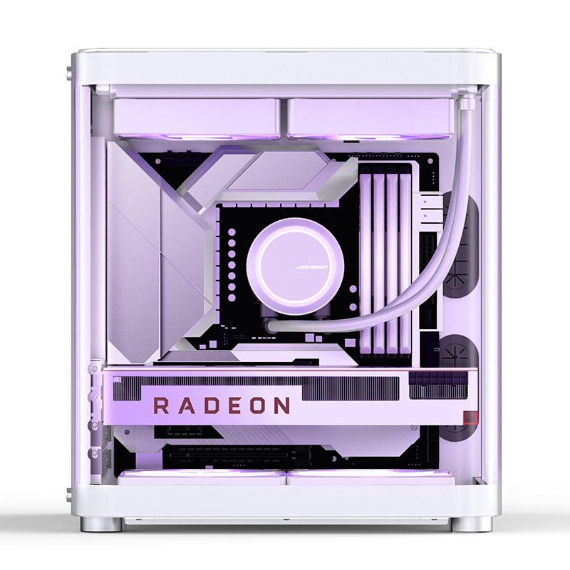 Корпус для ПК Jonsbo TK-1, Midi Tower, белый, под mATX, Mini-ITX, материал закалённое стекло, металл, фото 3