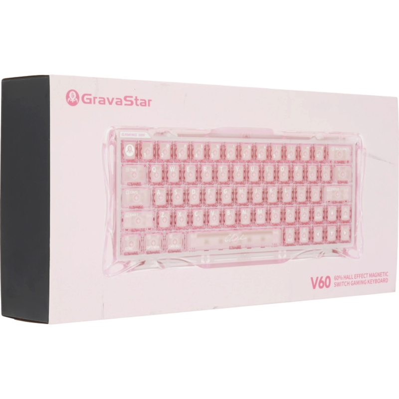 Клавиатура Gravastar Mercury V60 XTAL PNK, белый, фото 8