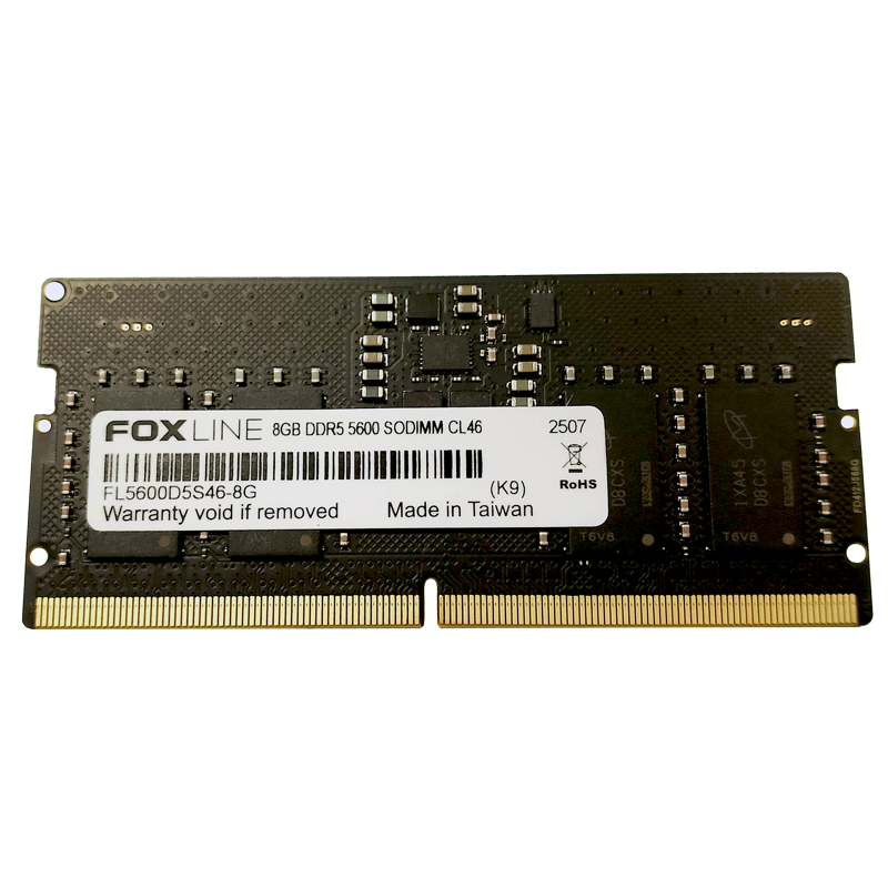Оперативная память Foxline SODIMM FL5600D5S46-8G, 8 ГБ, DDR5, 5600 МГц, CL46