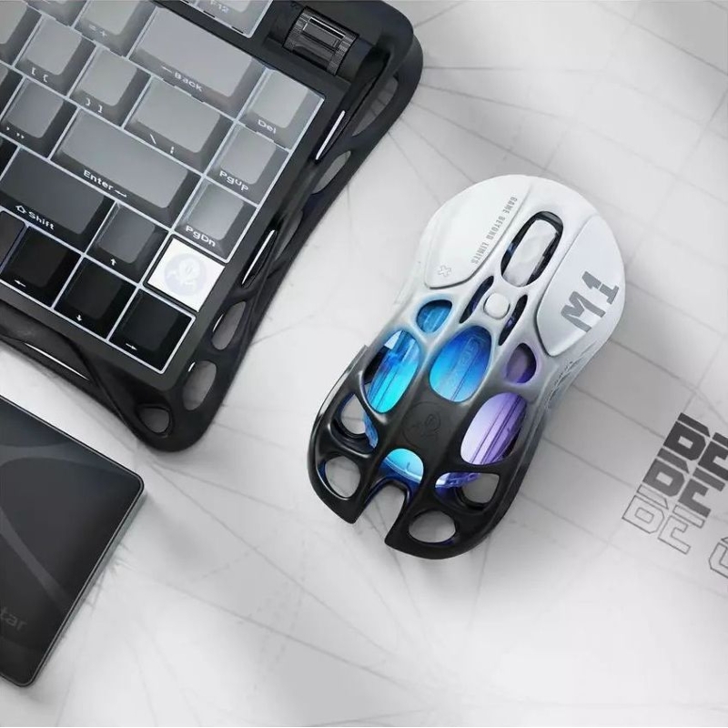 Мышь Gravastar Mercury M1 Pro Gradient, беспроводное подключение, белый, фото 8