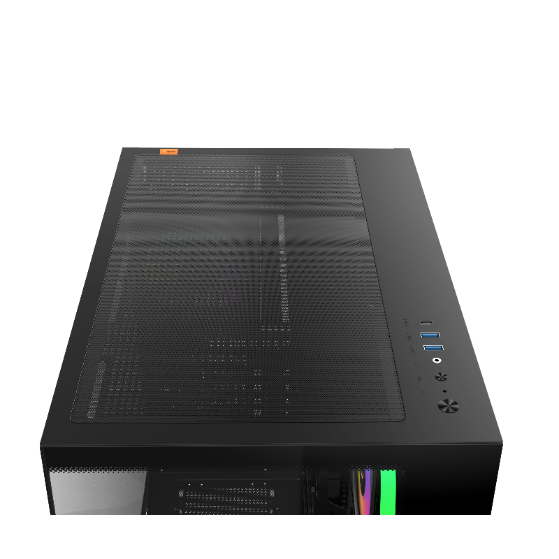Корпус для ПК Ocypus Gamma C74 BK ARGB, Midi Tower, чёрный, под ATX, mATX, mITX, подсветка ARGB, фото 8