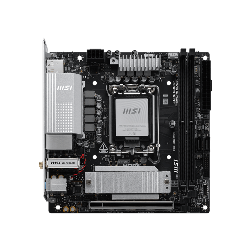 Материнская плата MSI PRO H810I WIFI, LGA1851, Intel H810, ATX, DDR5