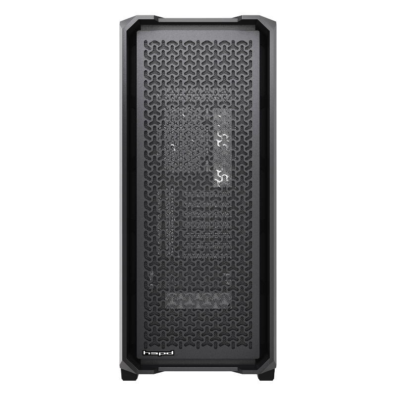 Корпус для ПК Hspd F750, Midi Tower, чёрный, под ATX, mATX, Mini-ITX