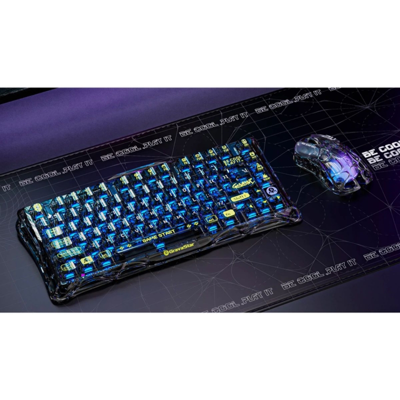 Мышь Gravastar Mercury M2 XTAL, USB-C, Bluetooth, радиоканал, 26000 dpi, чёрный, подсветка, фото 8