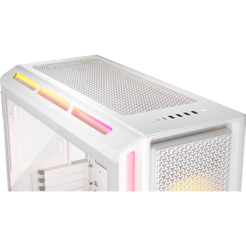 Корпус для ПК Corsair iCUE LINK 5000T LX RGB, Midi Tower, белый, под ATX, E-ATX, mATX, Mini-ITX, фото 3
