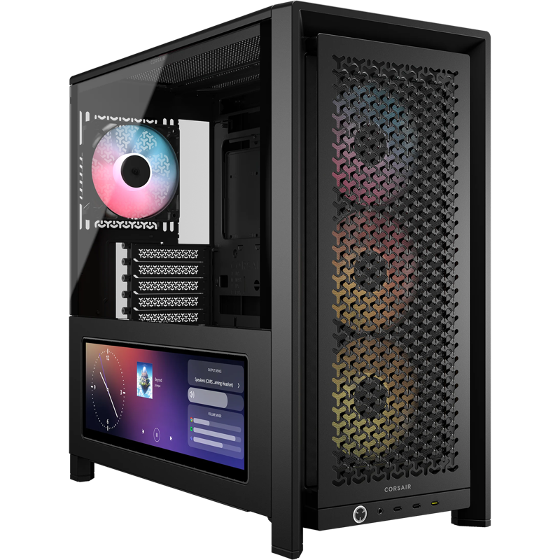 Корпус для ПК Corsair Frame 4000D LCD RS ARGB, Midi Tower, чёрный, под ATX, E-ATX, mATX, Mini-ITX