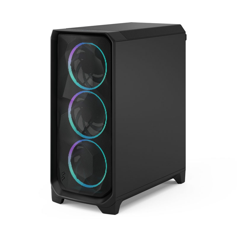 Корпус для ПК Fractal Design Meshify 3 RGB TG Light Tint, Midi Tower, чёрный, подсветка ARGB, фото 30