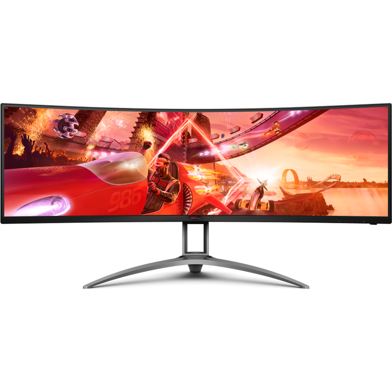 Монитор AOC AG493UCX2, 49 дюймов, 5120x1440, 165 Гц, VA, изогнутый, чёрный