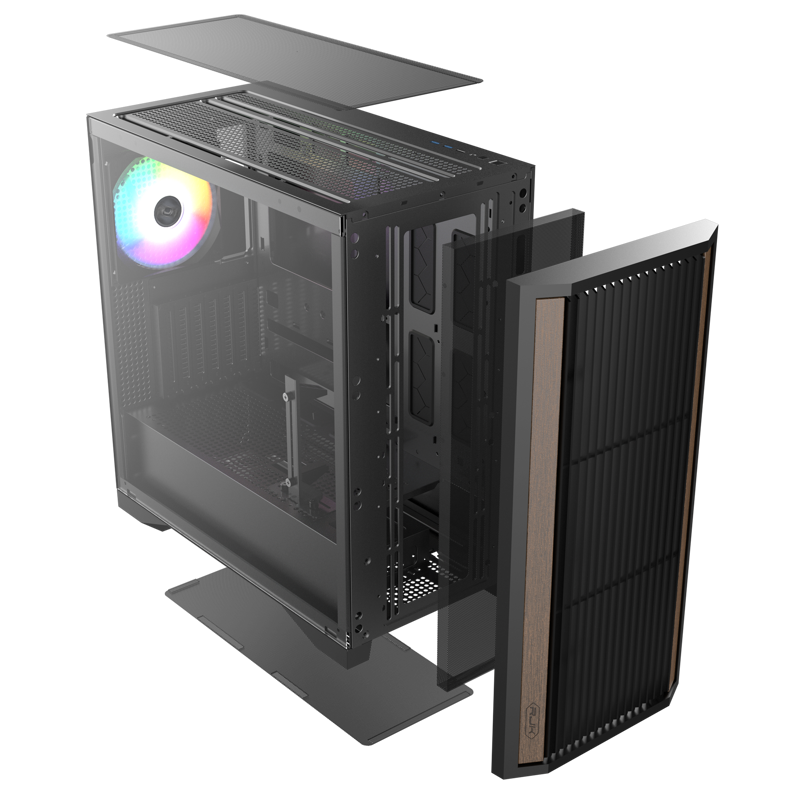 Корпус для ПК Raijintek AGOS MAX, Midi Tower, чёрный, под ATX, E-ATX, Mini-ITX, подсветка ARGB, фото 16