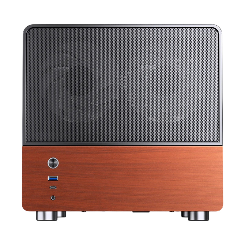 Корпус для ПК Jonsbo V12, Mini Tower, чёрный, под mATX, Mini-ITX, материал дерево, закалённое стекло и др., фото 2