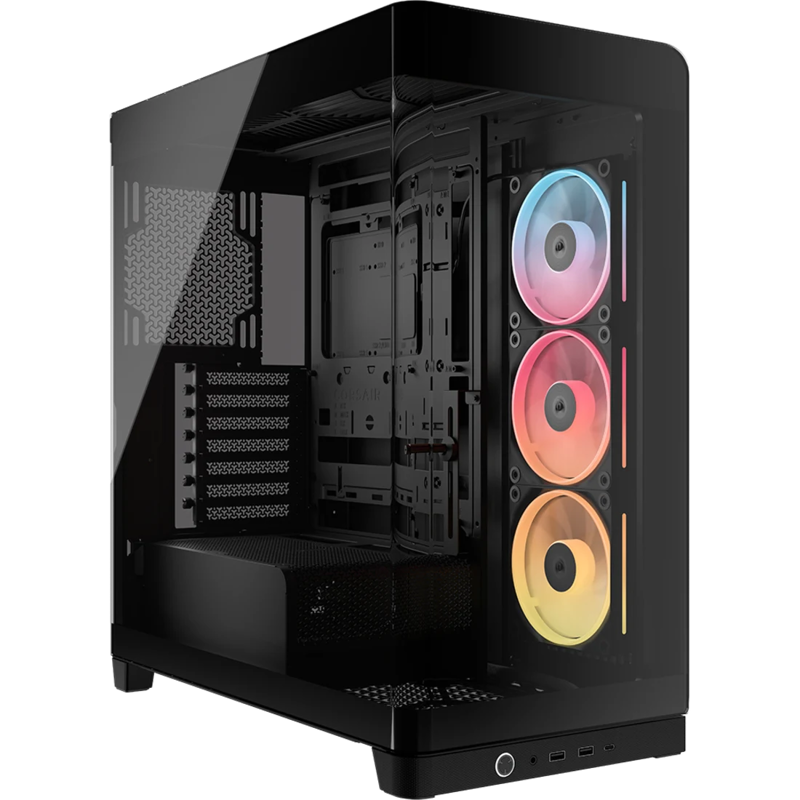 Корпус для ПК Corsair Frame 4500X LX-R RGB iCUE LINK, Midi Tower, чёрный, под ATX, E-ATX, mATX, Mini-ITX