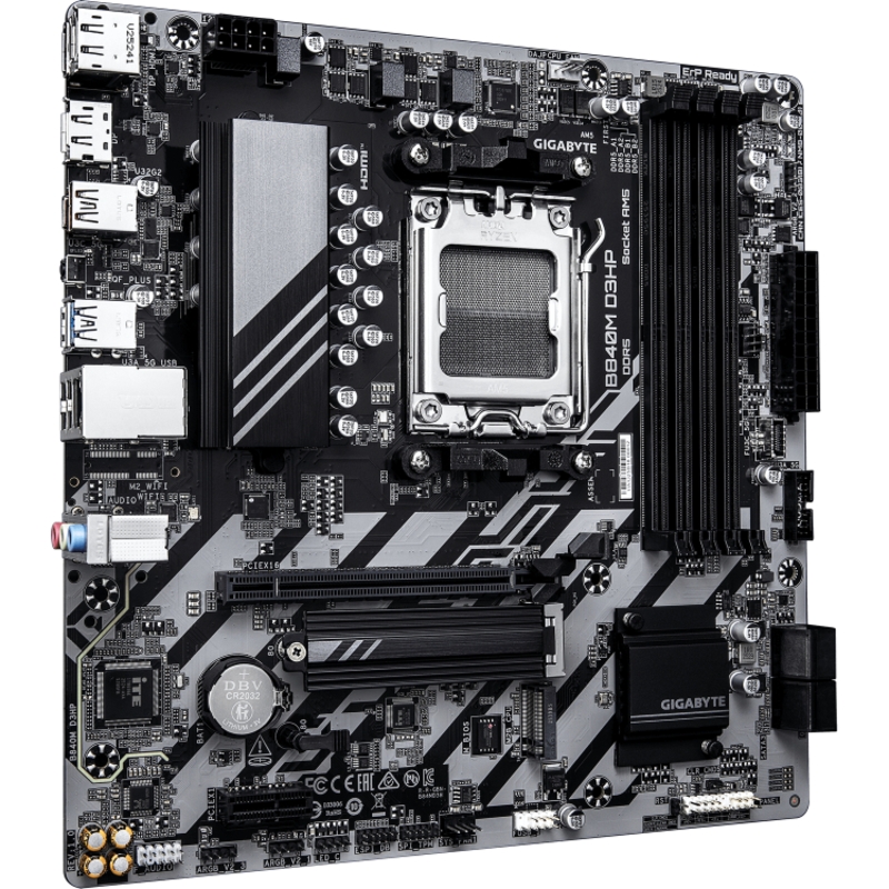 Материнская плата Gigabyte B840M D3HP, AM5, AMD B840, mATX, DDR5, фото 4