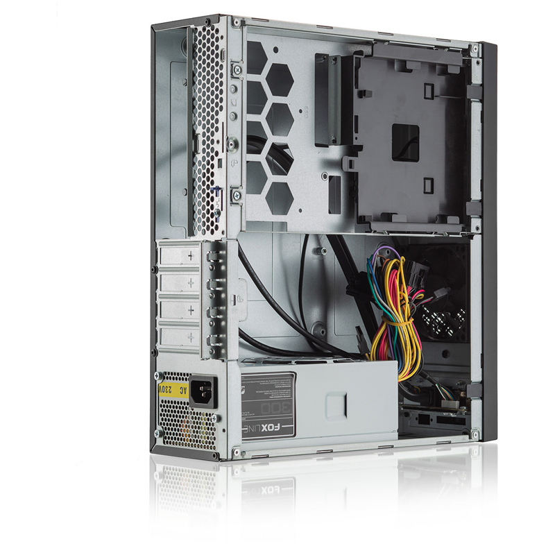 Корпус для ПК Foxline FL-1001 mATX, Slim-Desktop mITX, с БП 300 Вт, чёрный, под mATX, mITX, фото 5