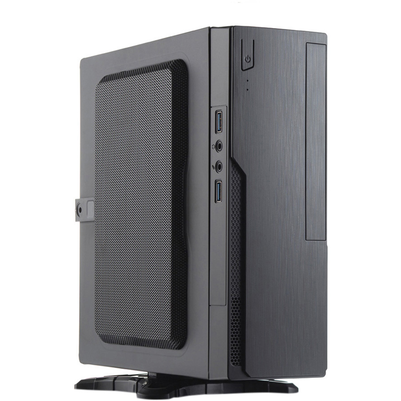Корпус для ПК Foxline FL-BQ5, Slim-Desktop mITX, с БП 220 Вт, чёрный, под Mini-ITX