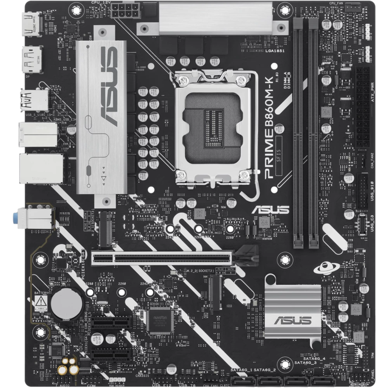 Материнская плата ASUS PRIME B860M-K, LGA1851, Intel B860, Micro-ATX, DDR5