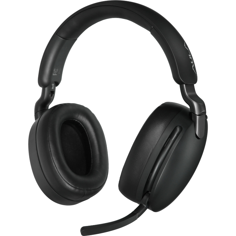 Гарнитура AULA A500, радиоканал, Bluetooth 5.4, USB Type-C, полноразмерные, чёрный, микрофон выдвижной