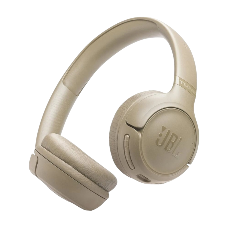 Наушники JBL T530BT, Bluetooth 6.0, USB Type-C, накладные, бежевый, крепление оголовье